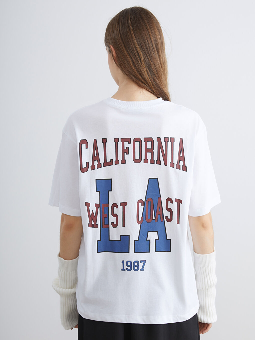 XSIDE Crew Neck California Printed Women's T-Shirt -W5I950Z8-Q6K