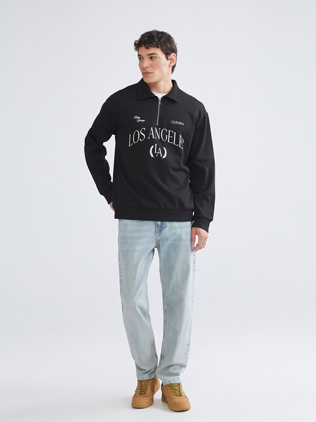 Мужчины Черный Свитшот-1