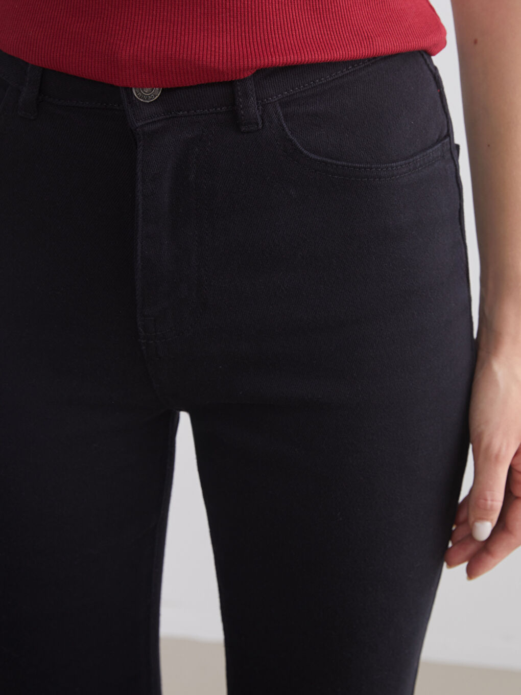 Siyah Mars Flare Kadın Jean Pantolon-2