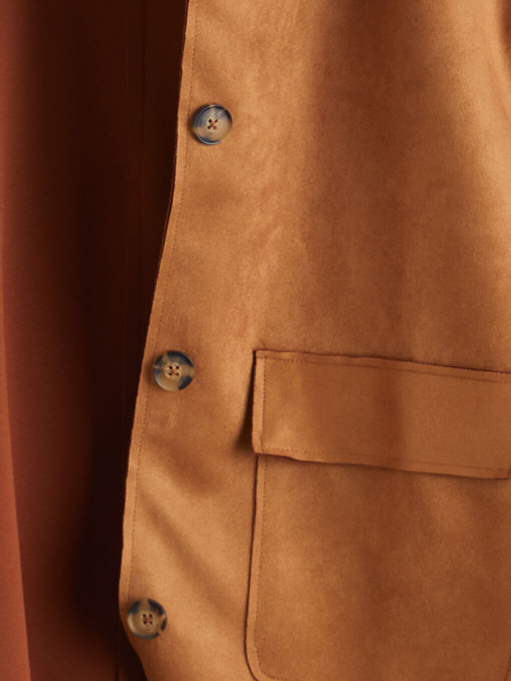 Collared Neck Women's Faux Suede Jacket-6