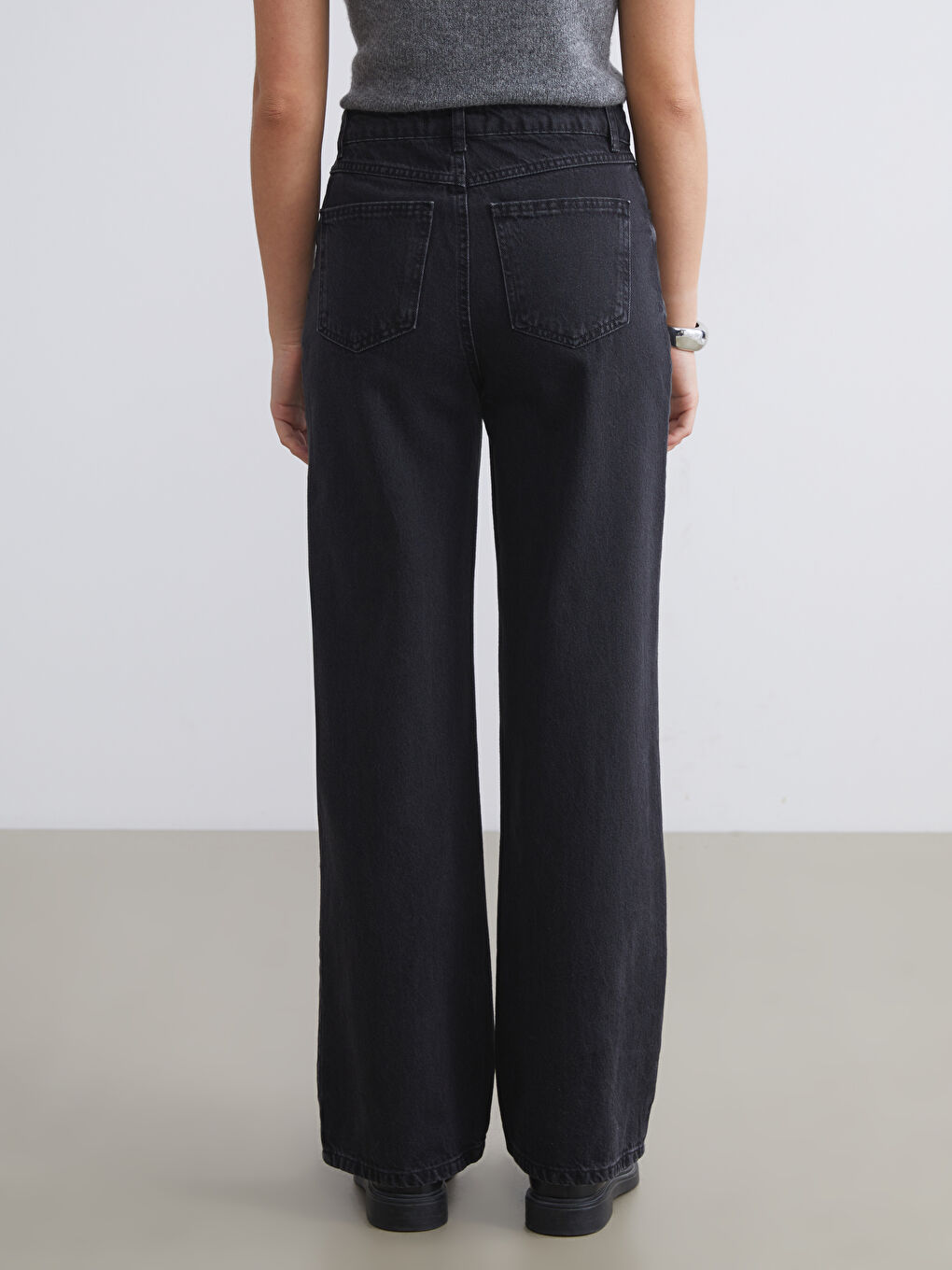 Jean Jambe Large pour Femmes-3