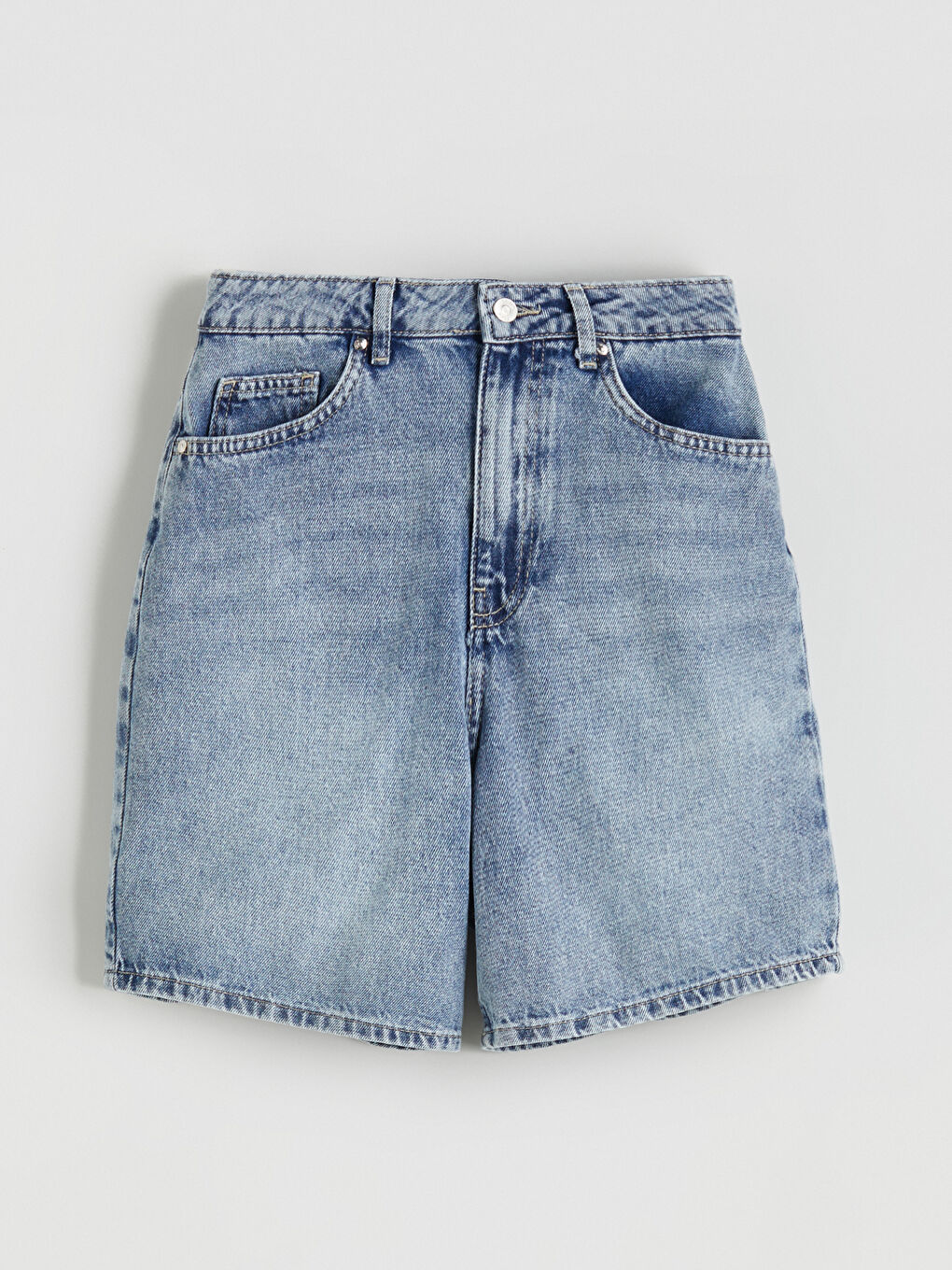 Mavi Dar Fit Kadın Jean Şort-4