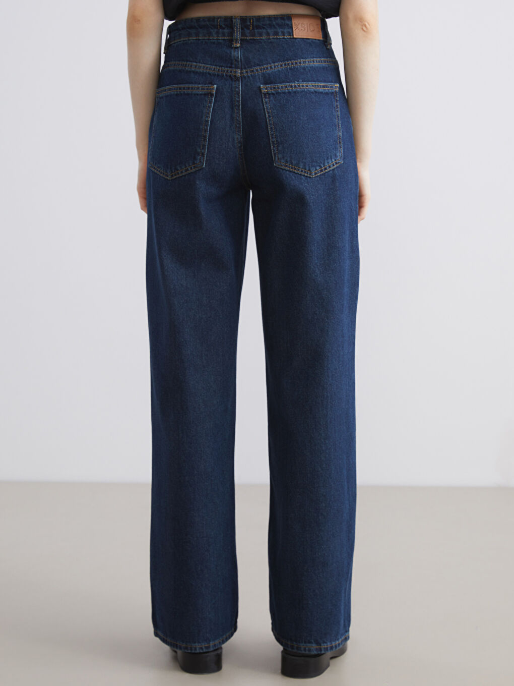 Mavi Wideleg Kadın Jean Pantolon-4