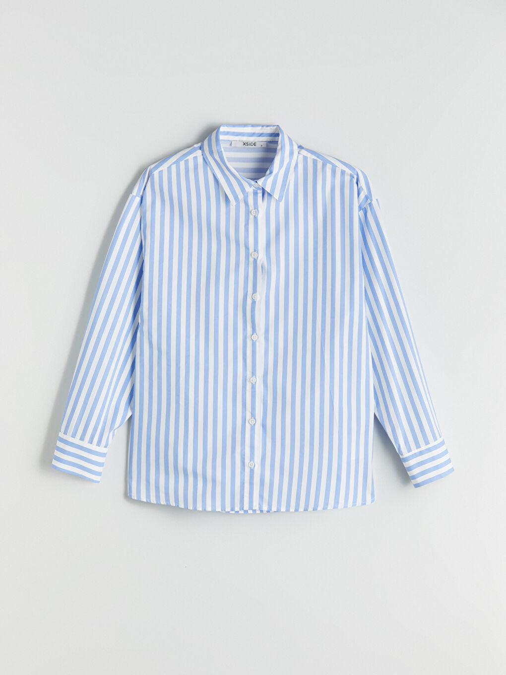 XSIDE Striped Oversize Poplin Women's Shirt -W5I982Z8-LEH