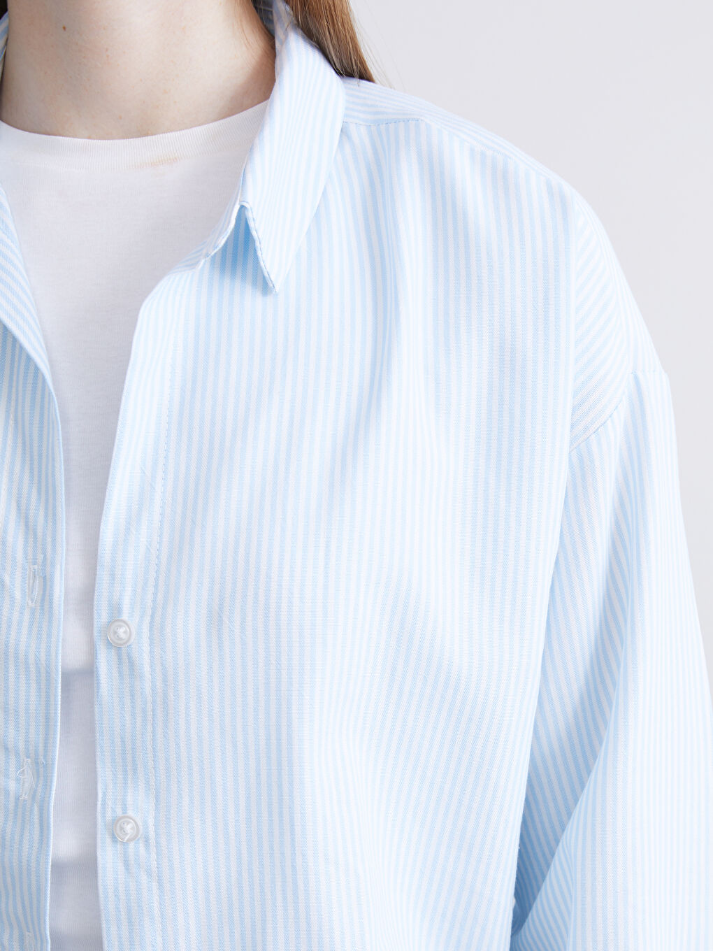 Striped Oversize Women's Shirt-4