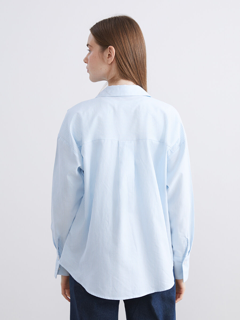 Striped Oversize Women's Shirt-6