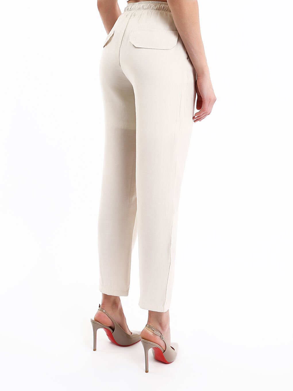 Elasticated Waist Modal Blend Women's Trousers-8