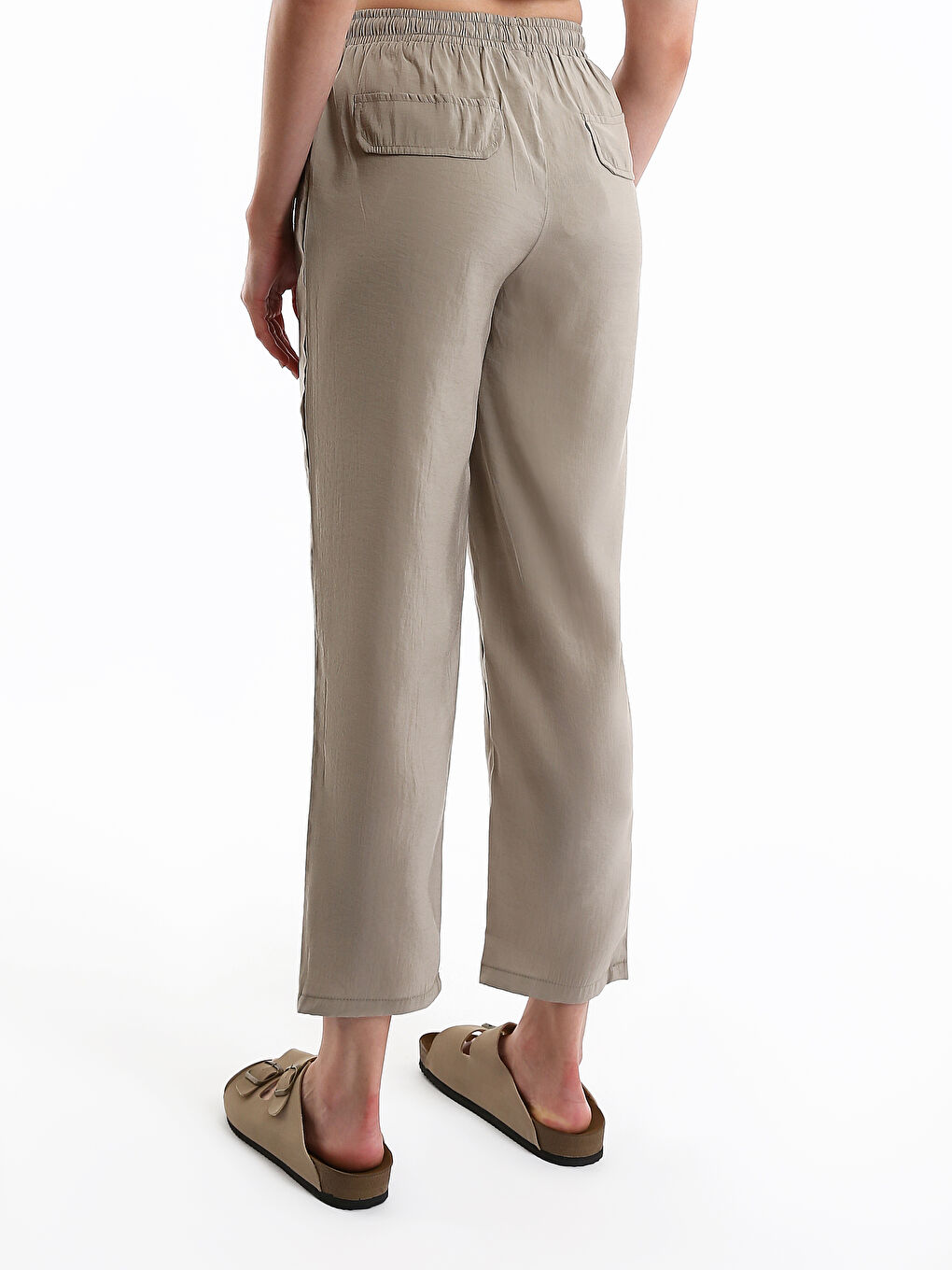 Elasticated Waist Modal Blend Women's Trousers-8