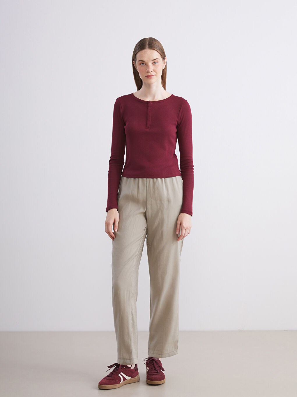 Elasticated Waist Modal Blend Women's Trousers