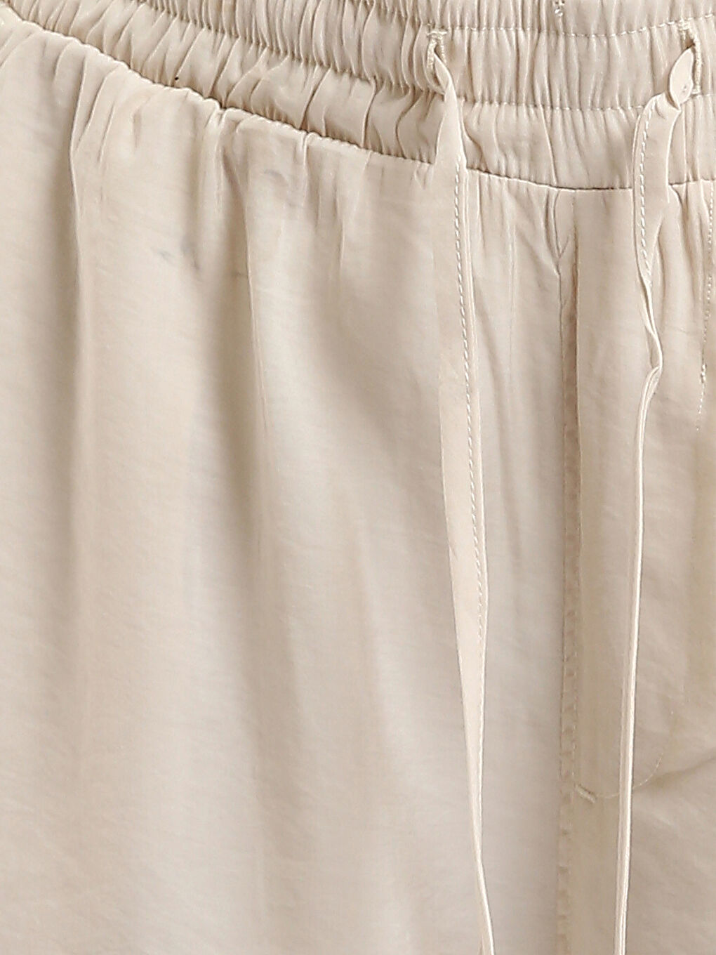 بنطلون واسع الساق بخصر مرن للسيدات-2