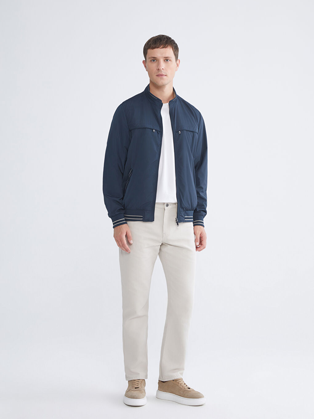 Regular Fit Funnel Neck Double Sided Men's Jacket-3