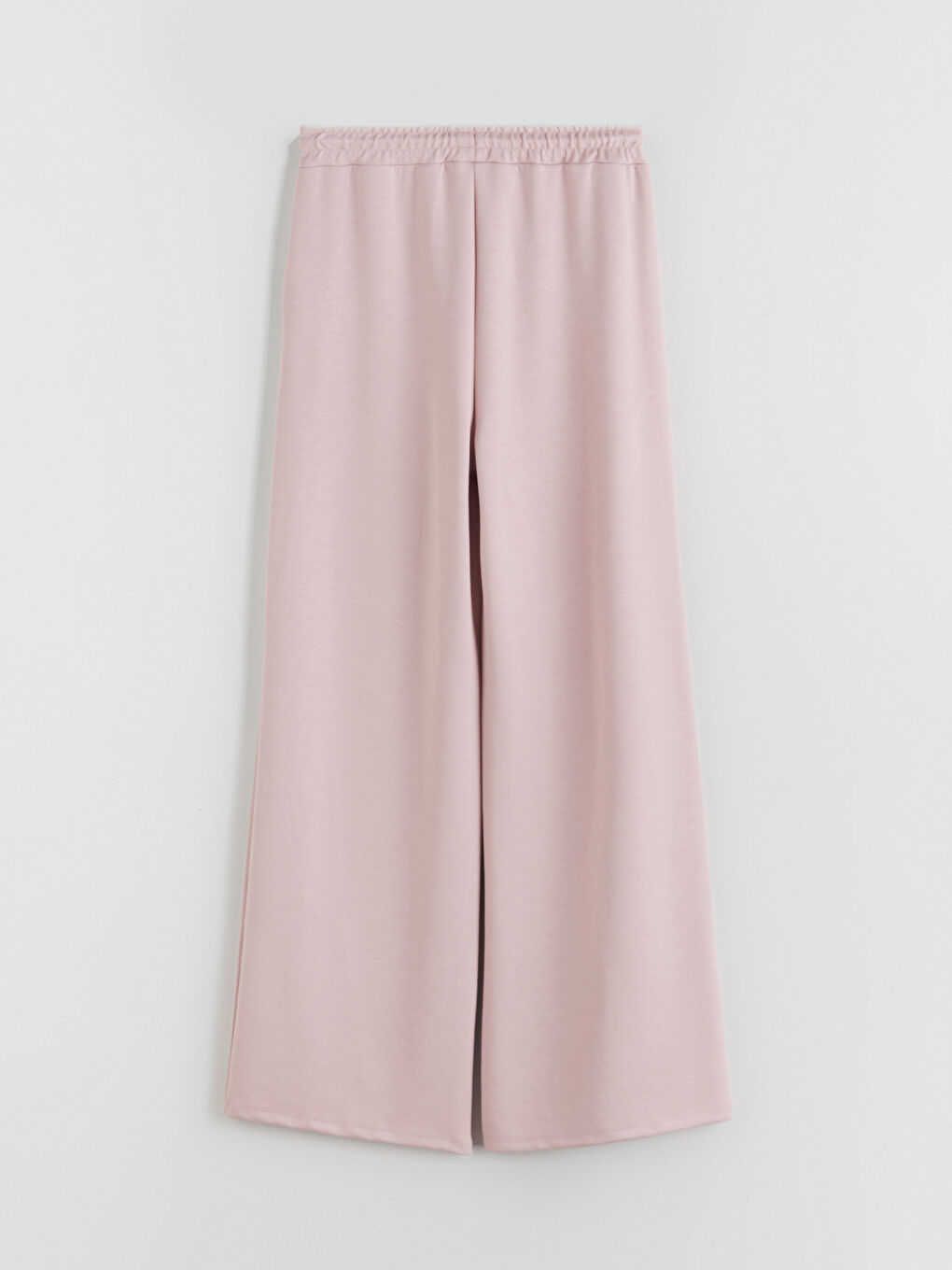 Pembe Beli Lastikli Geniş Paça Kadın Eşofman Altı-6