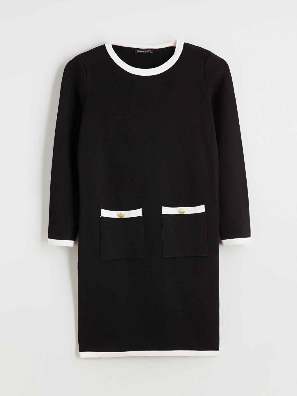 Haljina sa okruglim izrezom od trikotaže-4