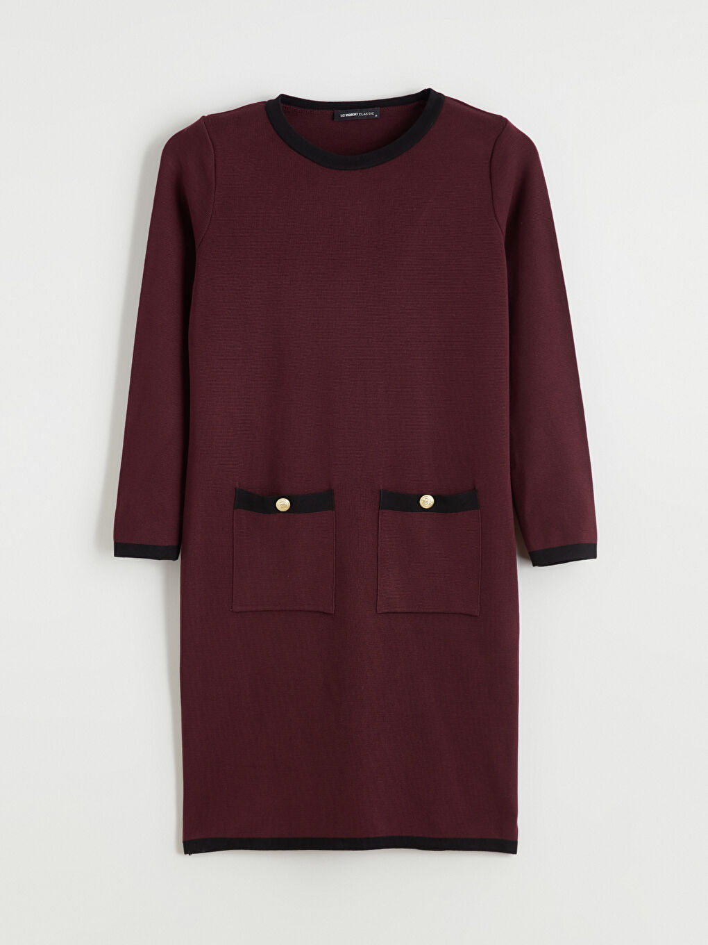 Haljina sa okruglim izrezom od trikotaže-4