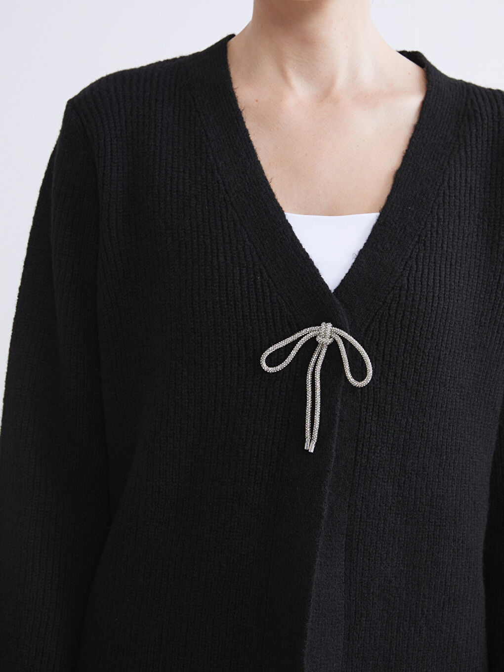 V Neck Women's Knitwear Cardigan-2