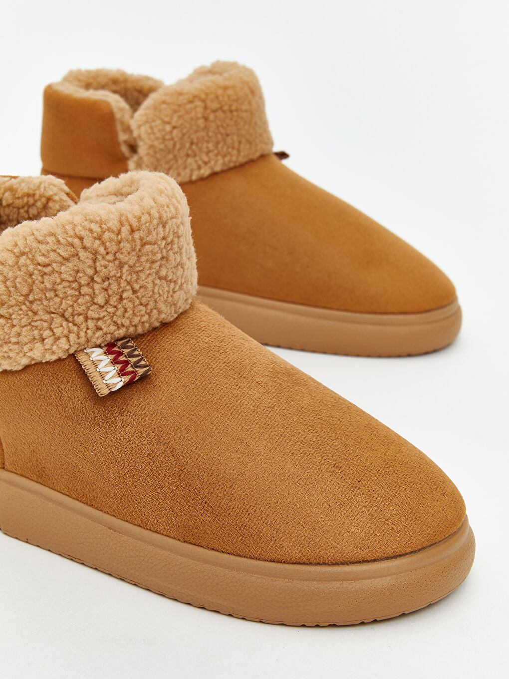 Bej Süet Görünümlü Kadın Ev Botu-2