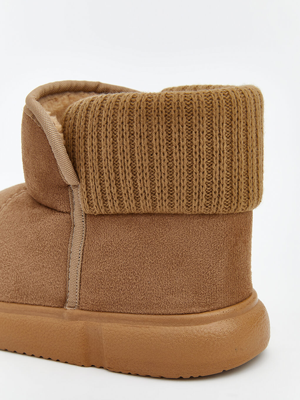 Bej Süet Görünümlü Kadın Ev Botu-4