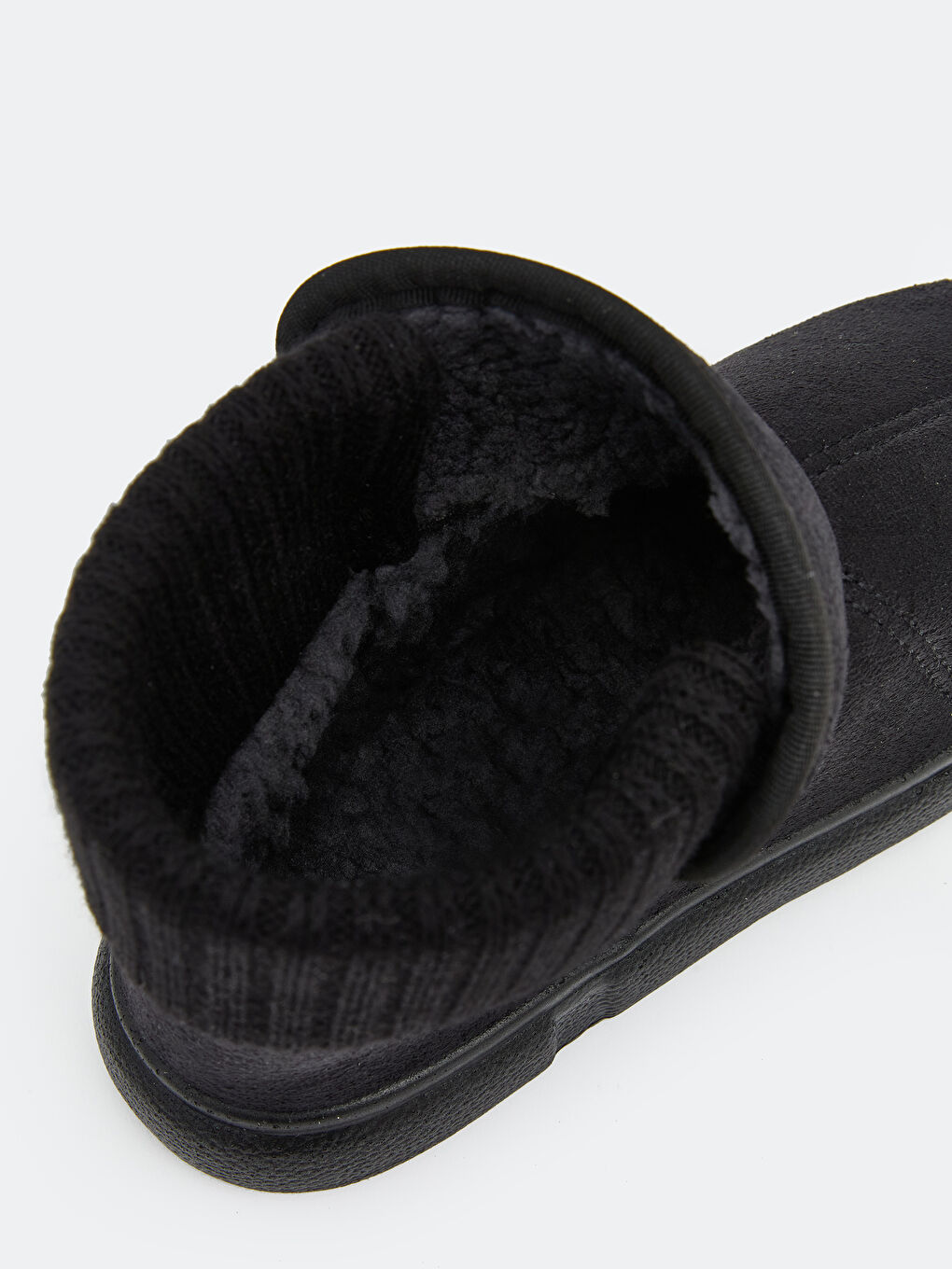Siyah Süet Görünümlü Kadın Ev Botu-5