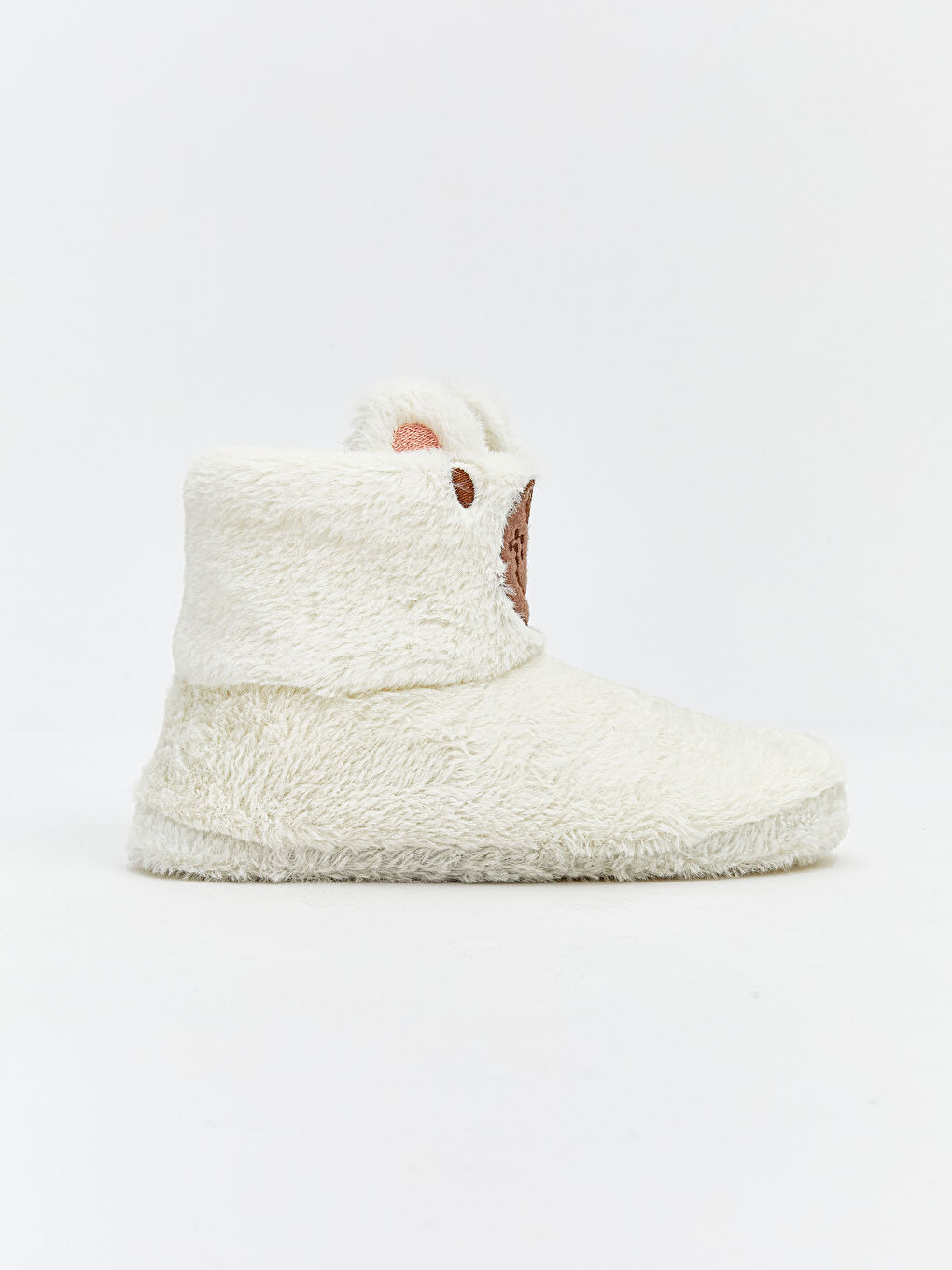 Beyaz Hayvan Figürlü Kadın Pelüş Ev Botu-1