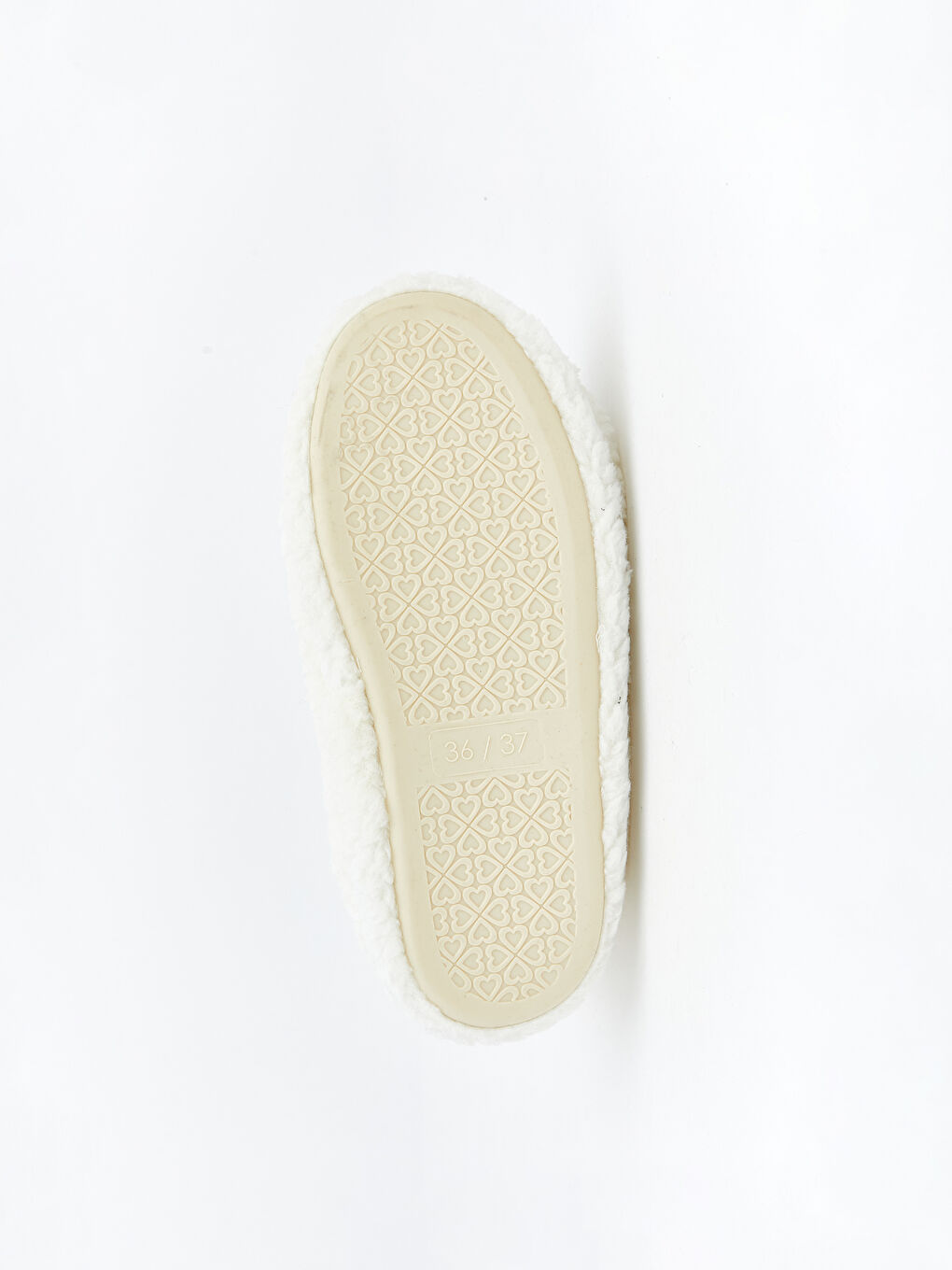 Beyaz Hayvan Figürlü Pelüş Kadın Panduf-3