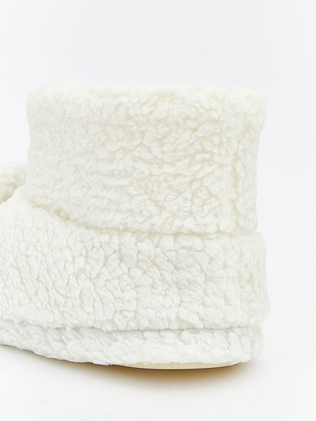 Beyaz Hayvan Figürlü Pelüş Kadın Panduf-4