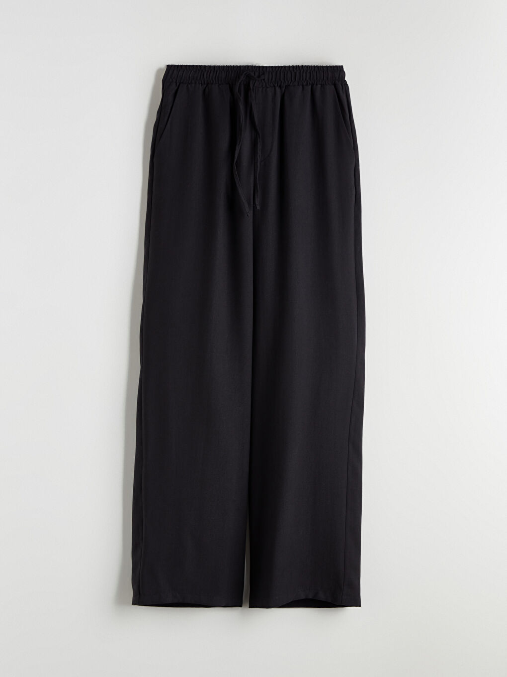 Elastic Waist Wide Leg Women's Trousers-8
