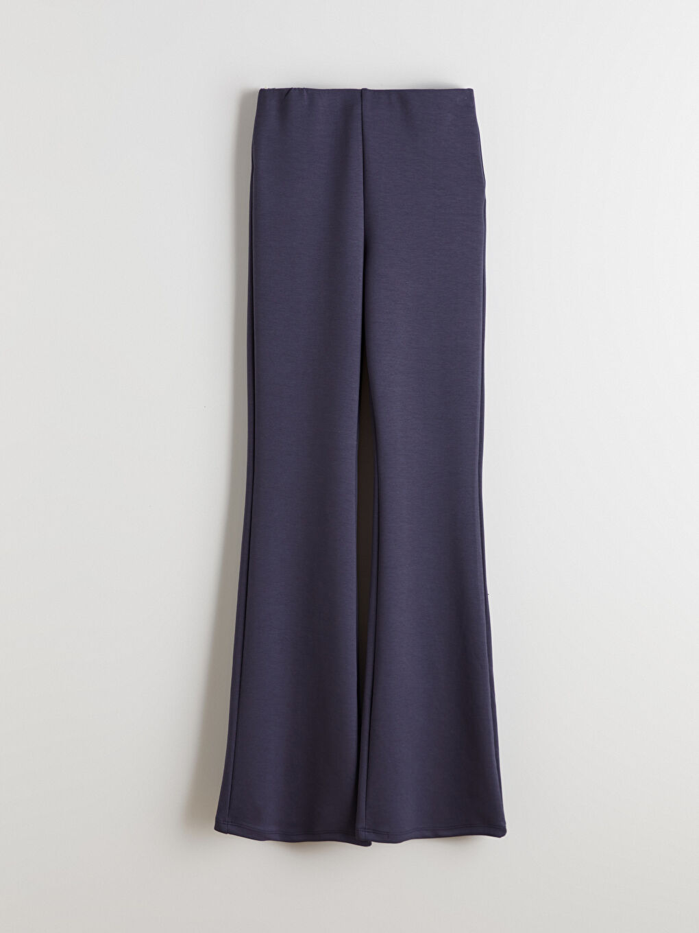 Lacivert Yüksek Bel İspanyol Paça Kadın Tayt-4