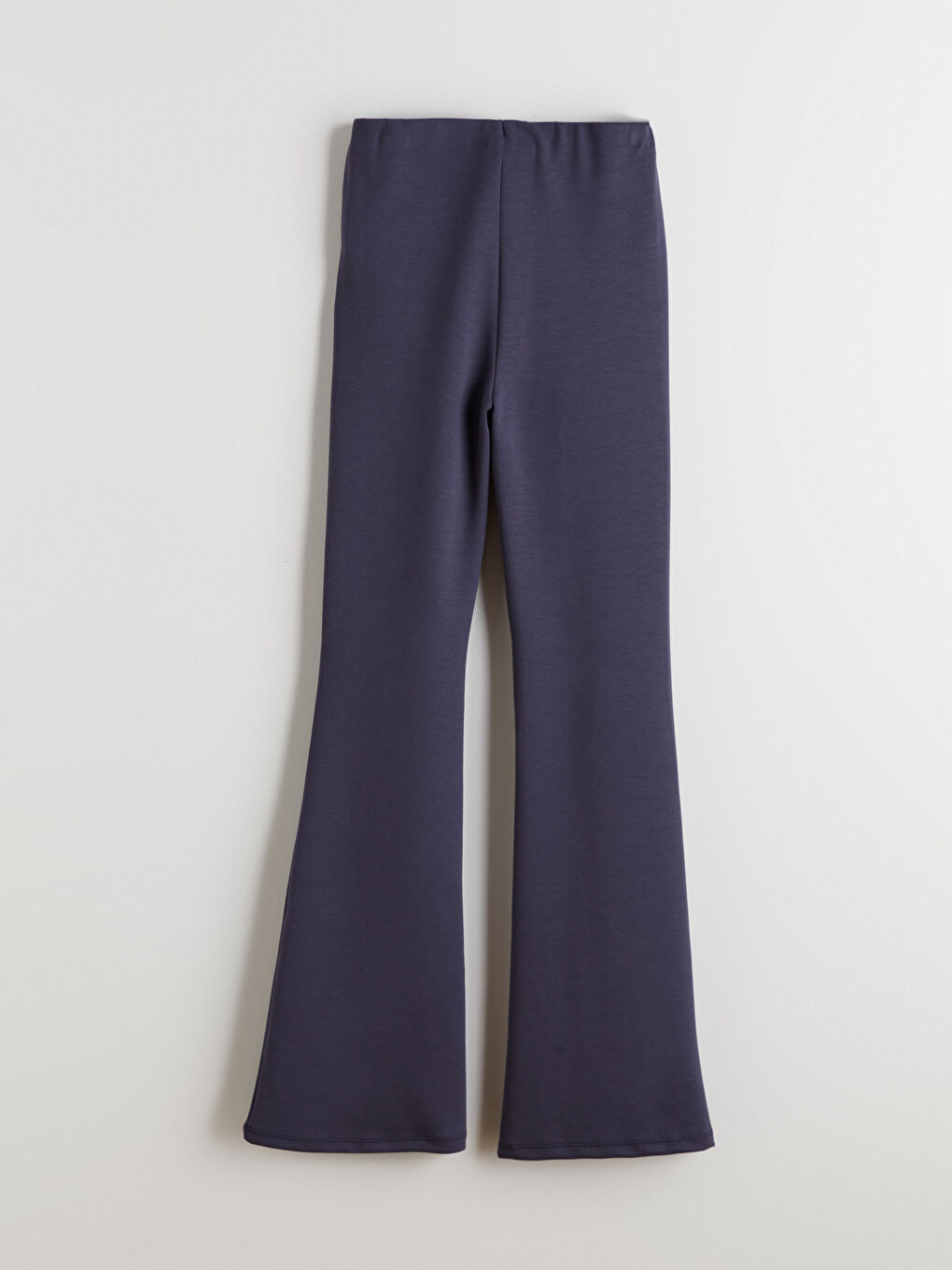 Lacivert Yüksek Bel İspanyol Paça Kadın Tayt-5