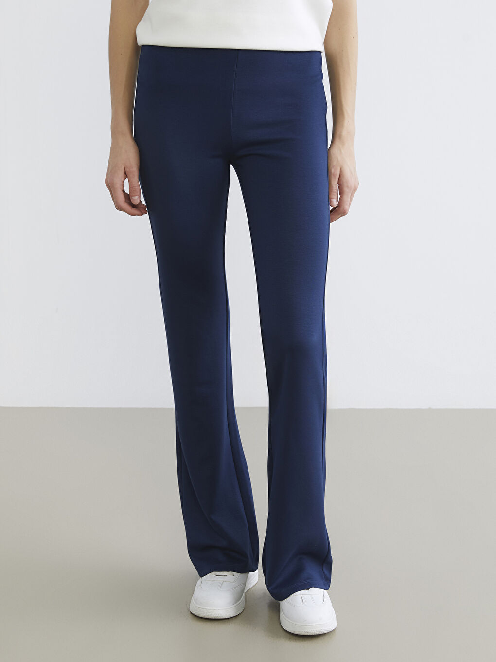 Yüksek Bel İspanyol Paça Kadın Tayt-1