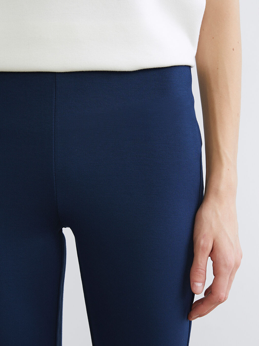 Yüksek Bel İspanyol Paça Kadın Tayt-2