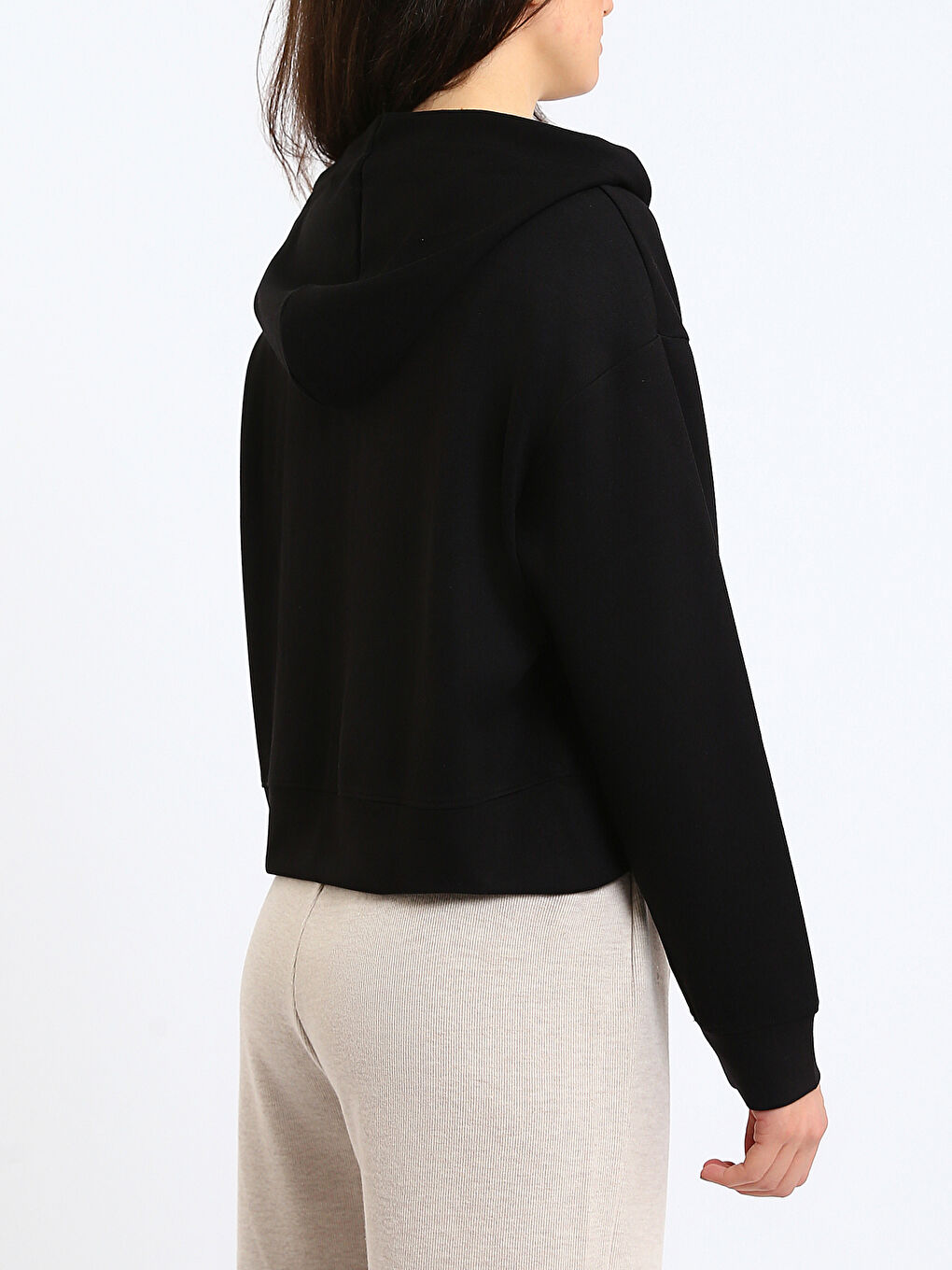 Женская толстовка на молнии с капюшоном-4