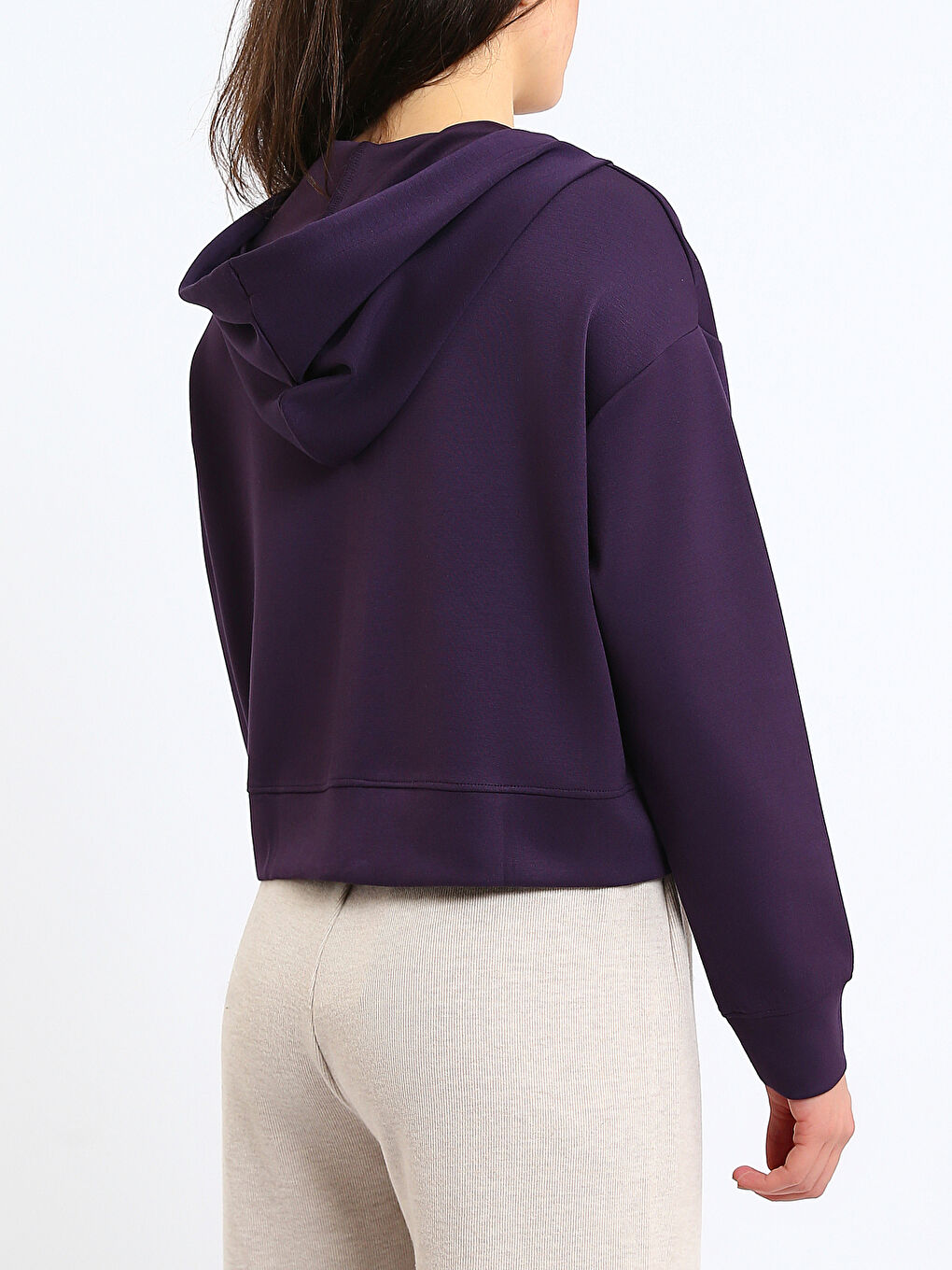 Женская толстовка на молнии с капюшоном-4