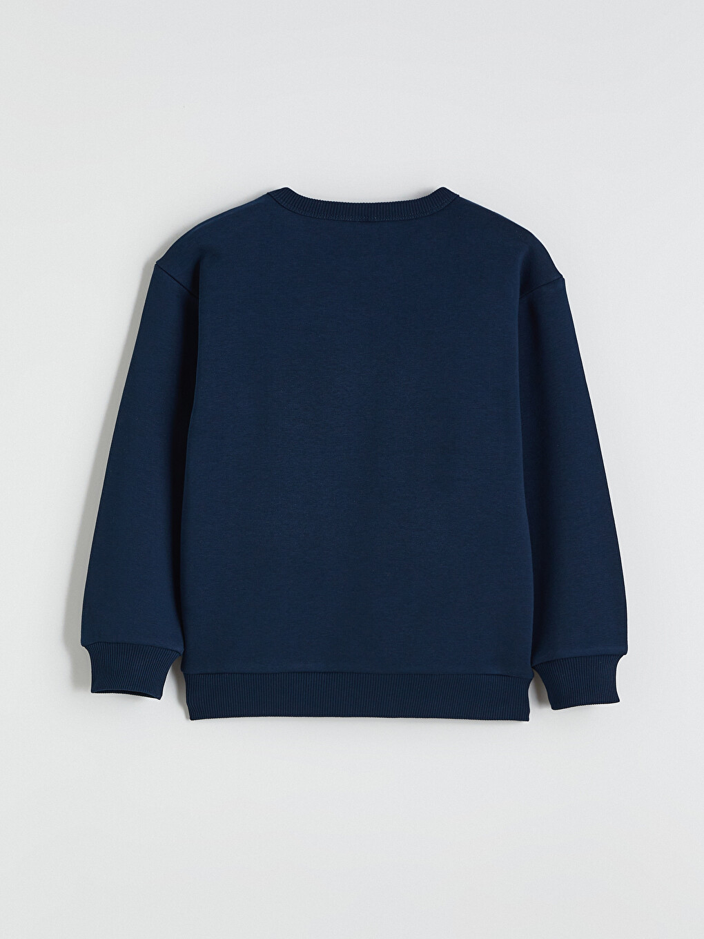 Lacivert Bisiklet Yaka New York Baskılı Erkek Çocuk Sweatshirt-1