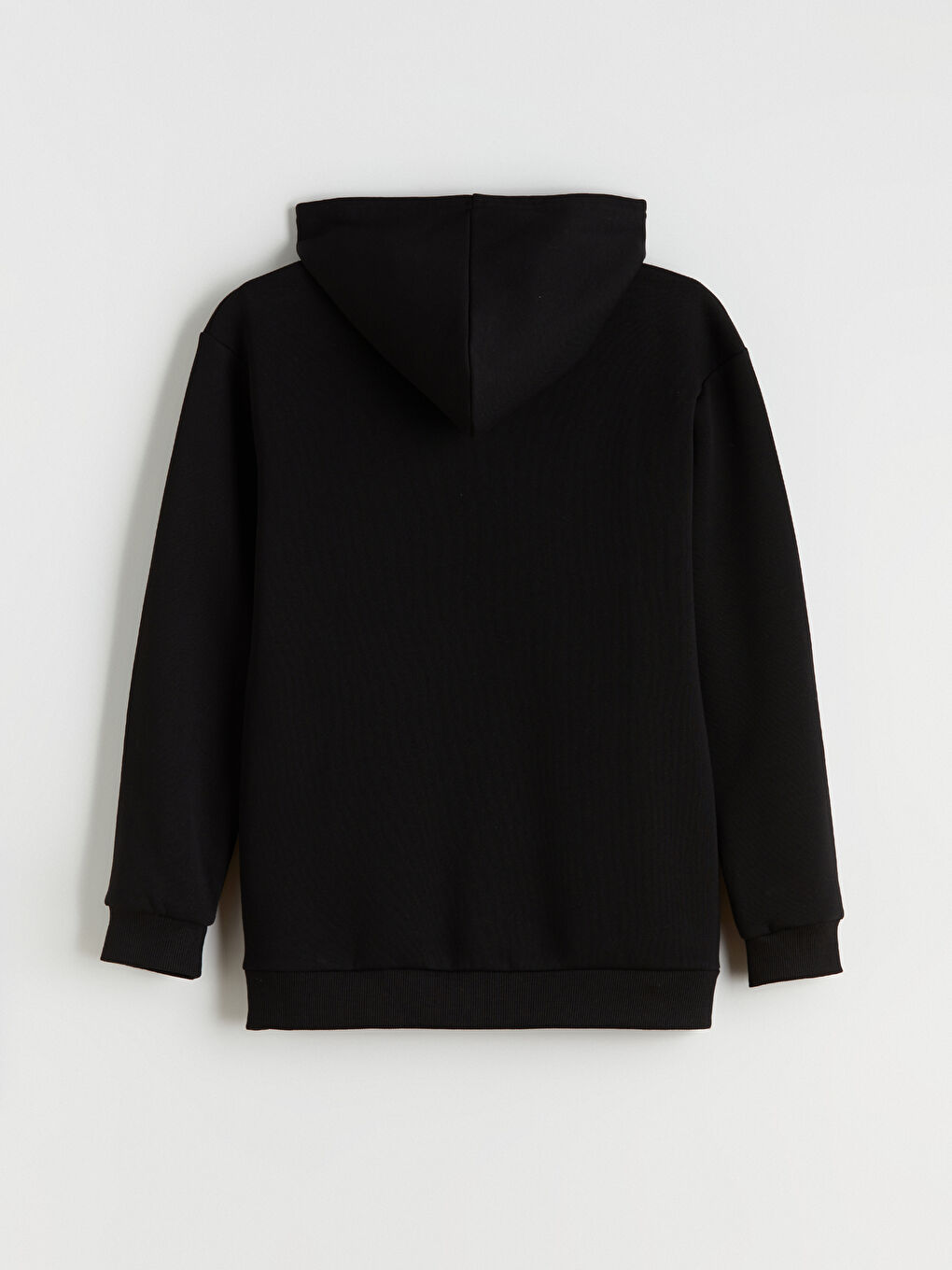 Siyah Kapüşonlu Erkek Çocuk Kalın Sweatshirt-1