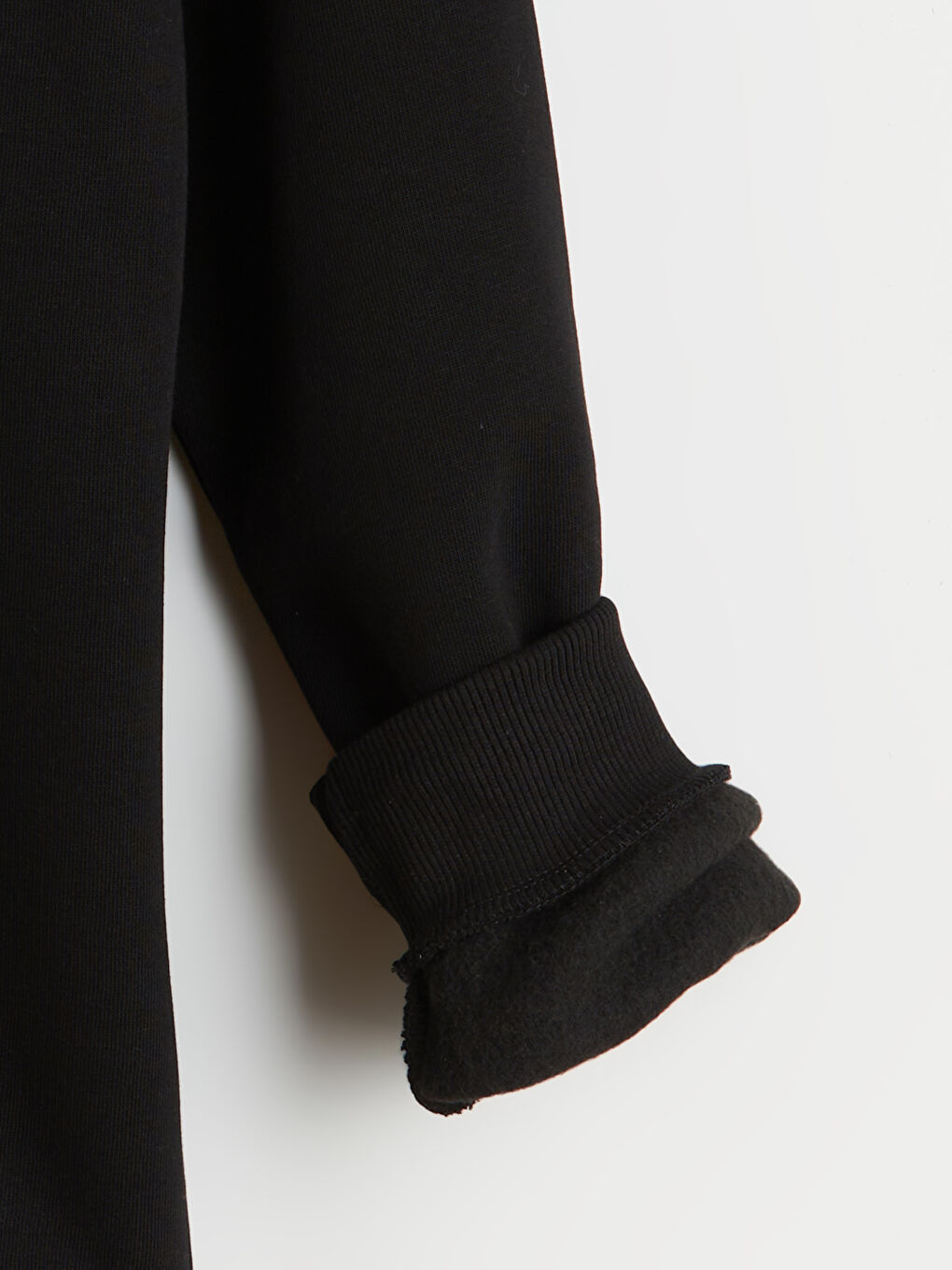 Siyah Kapüşonlu Erkek Çocuk Kalın Sweatshirt-2