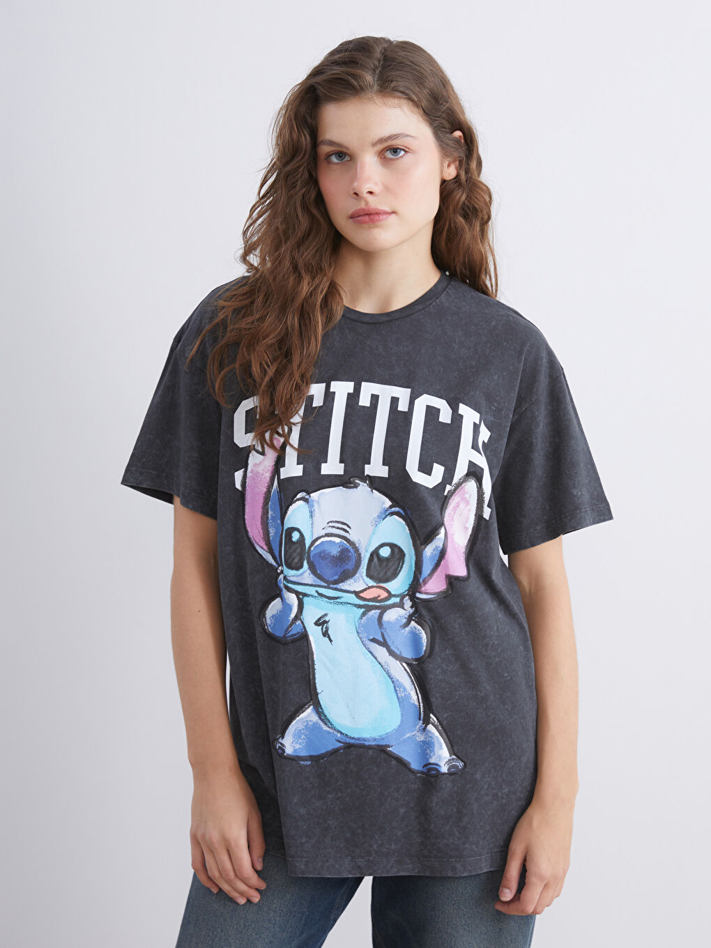 XSIDE Crew Neck Stitch Printed Women's T-Shirt -W5IB58Z8-VDL