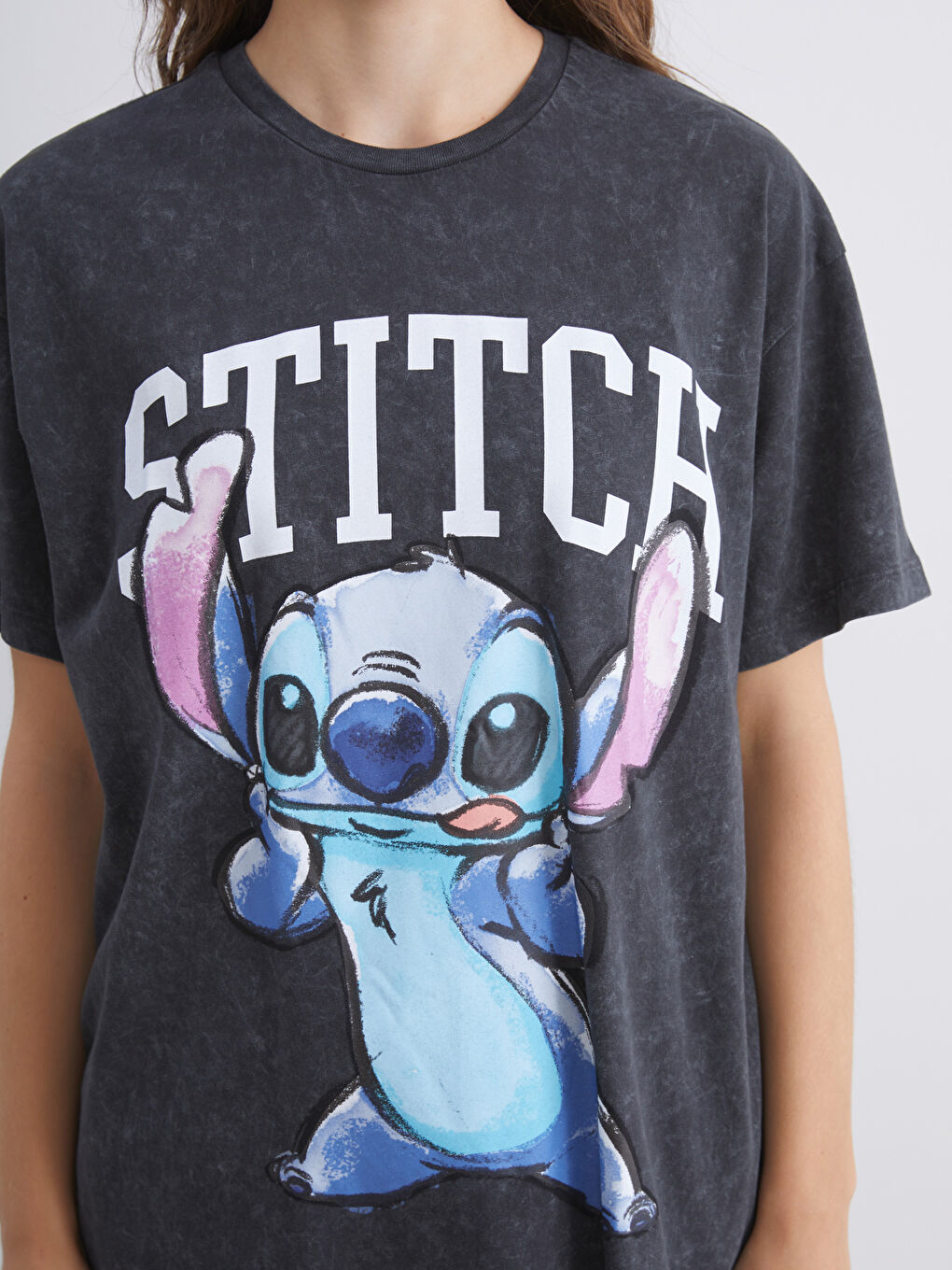 XSIDE Crew Neck Stitch Printed Women's T-Shirt -W5IB58Z8-VDL