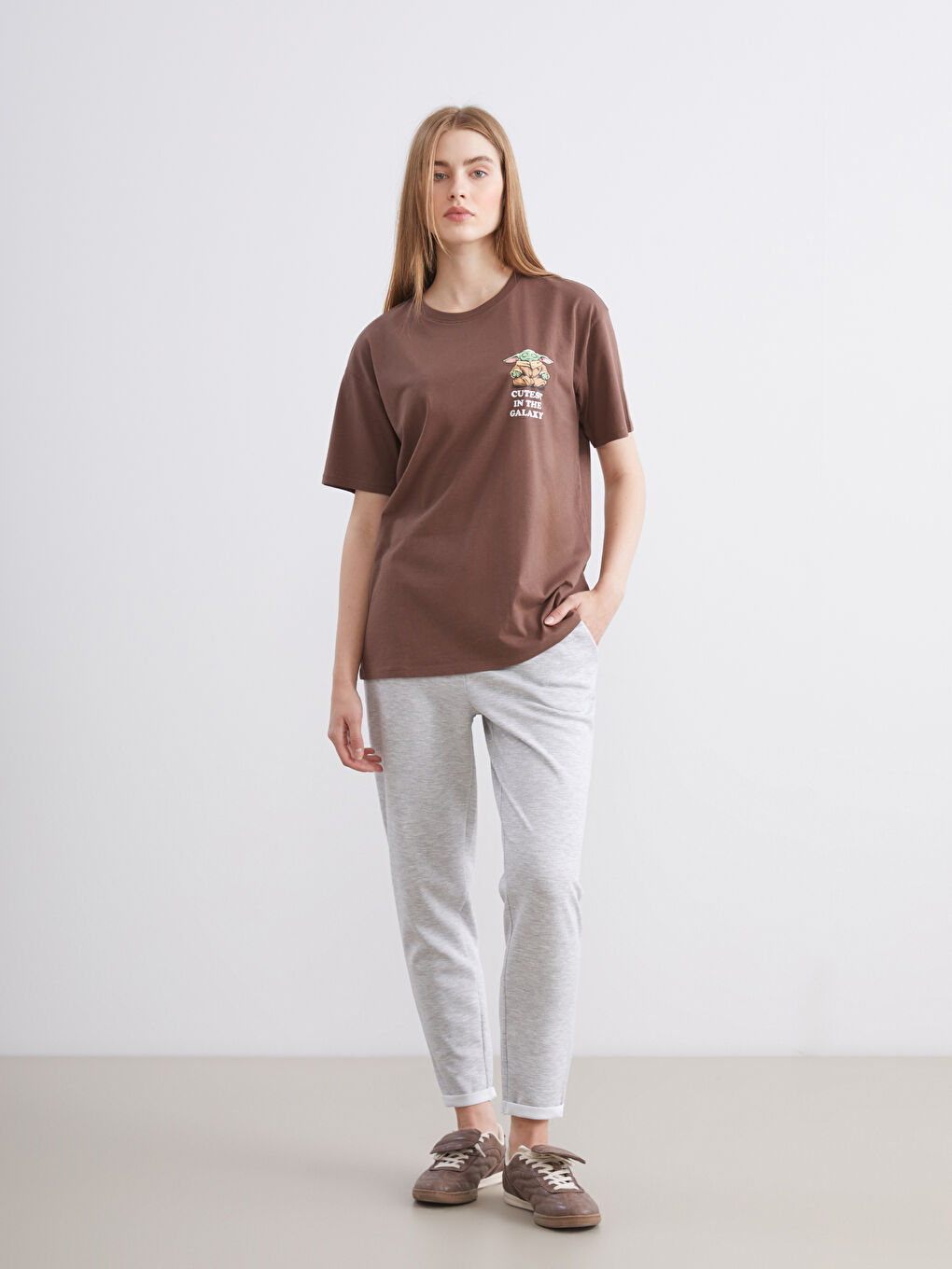 XSIDE Crew Neck Stitch Printed Women's T-Shirt -W5IB58Z8-VDL
