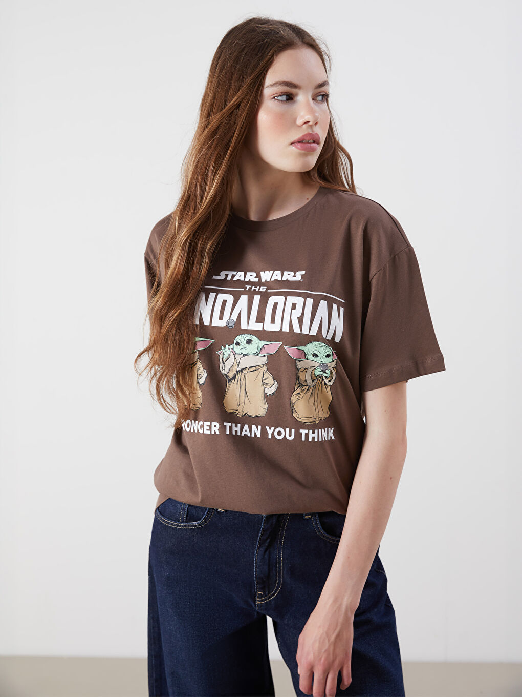 XSIDE Crew Neck The Mandalorian Printed Women's T-Shirt -W5IB69Z8-YJT