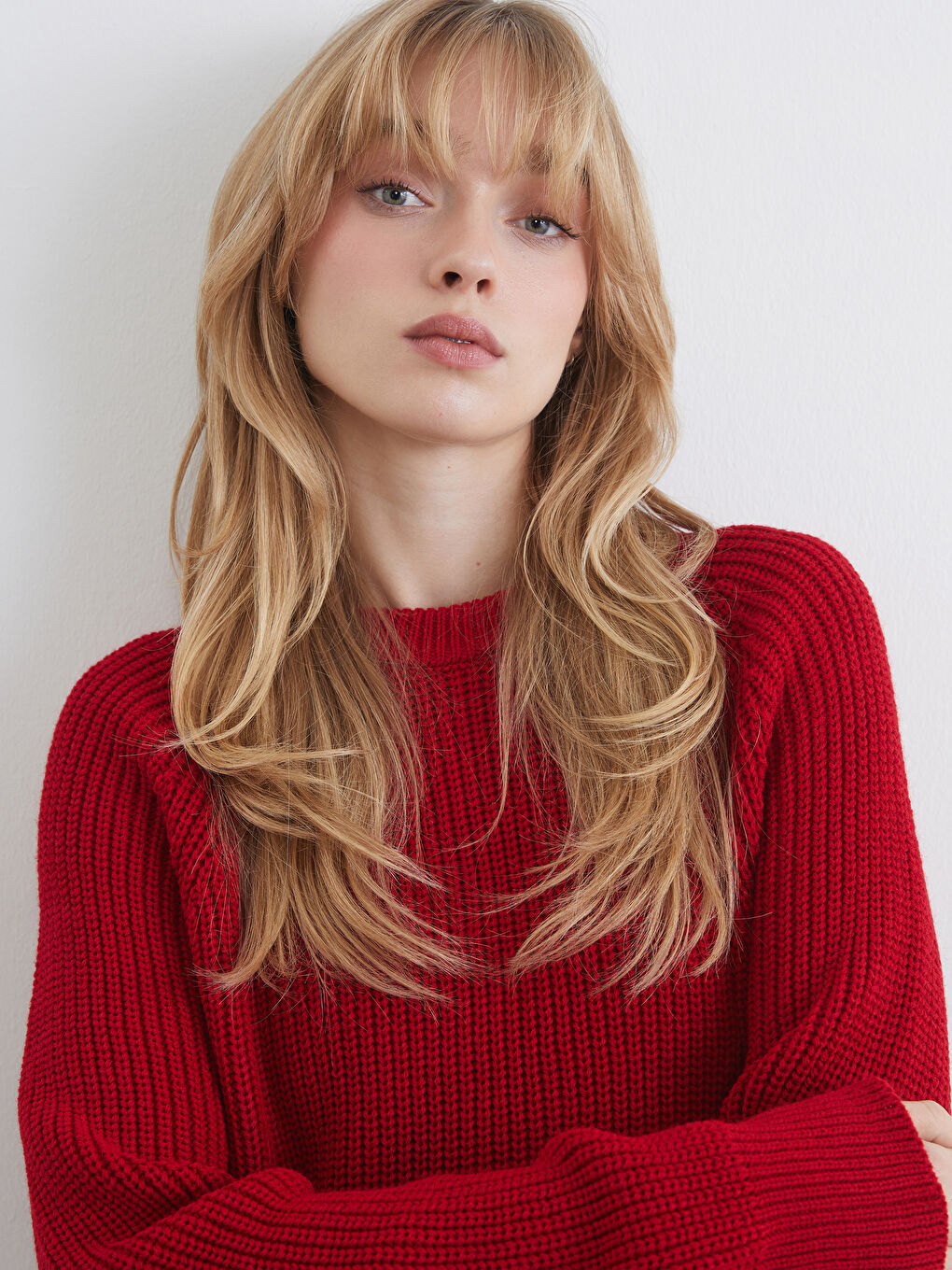 Crew Neck Women's Knitwear Sweater