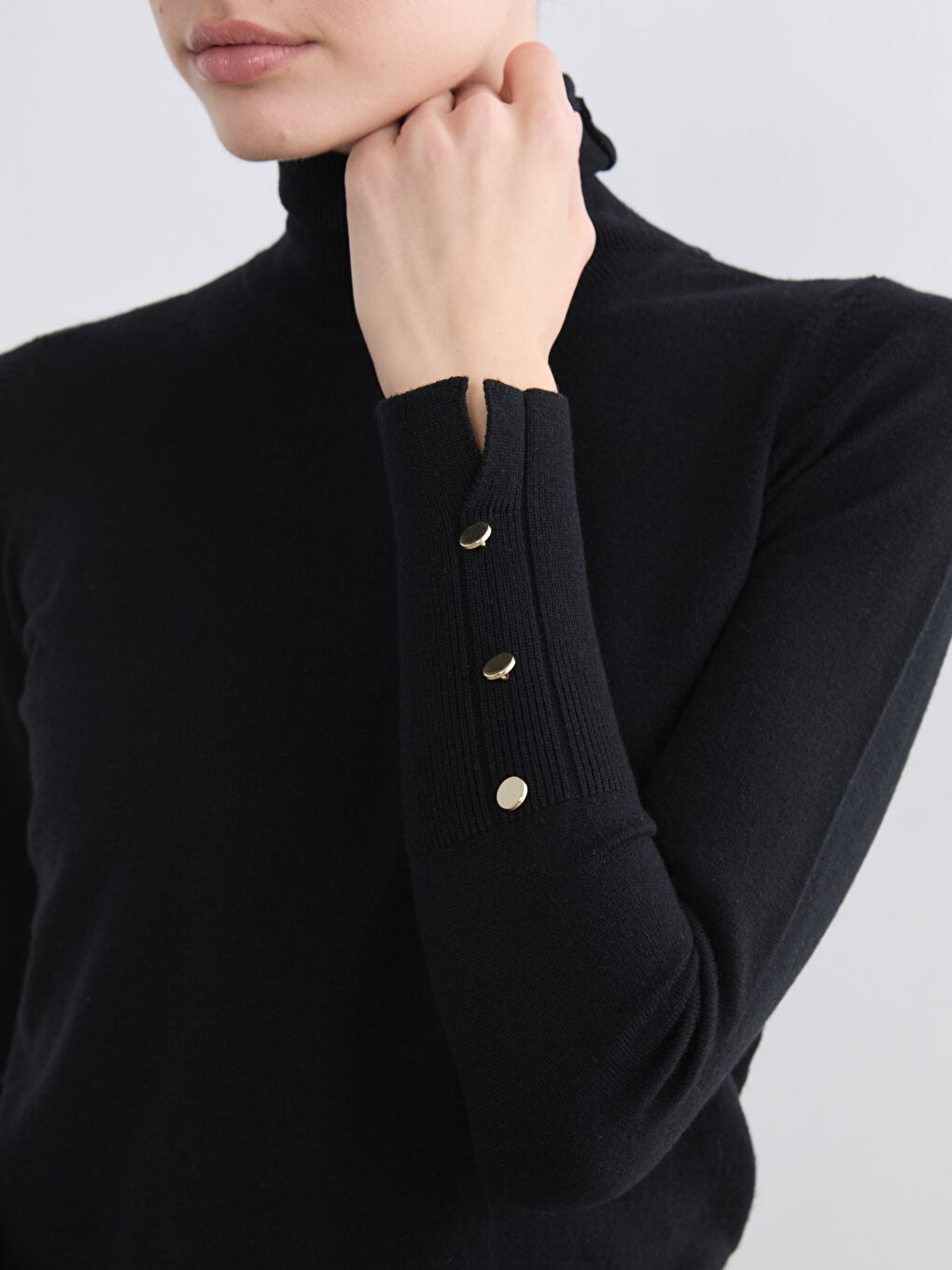 Turtleneck Women's Knitwear Sweater-2