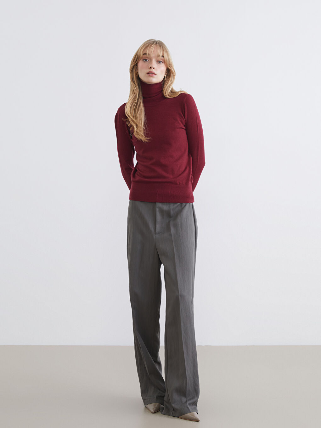 Turtleneck Women's Knitwear Sweater-1