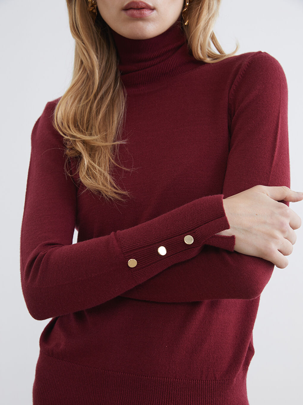 Turtleneck Women's Knitwear Sweater-2
