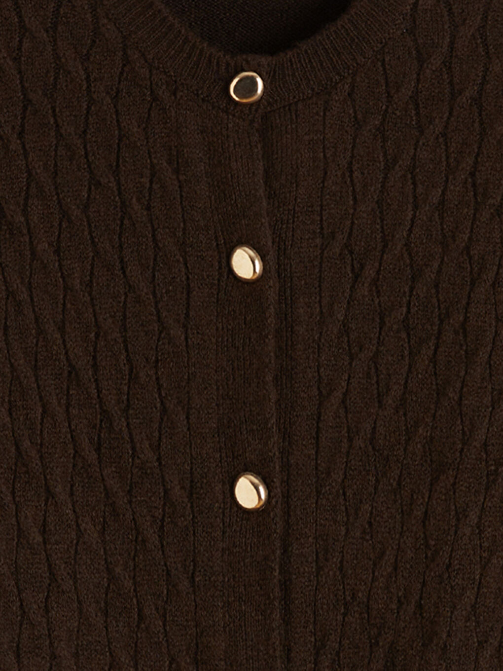 Kardigan od trikotaže sa dugim rukavima, okruglim izrezom i samostalnim uzorkom za žene-5