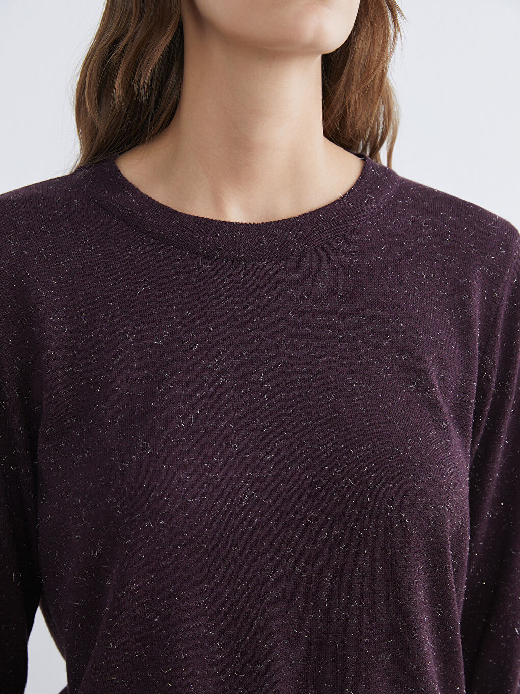 Crew Neck Bright Look Long Sleeve Women's Knitwear Sweater-2