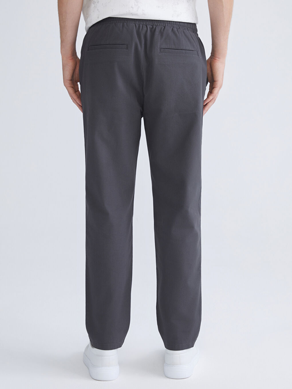 Standard Fit Twill Men's Trousers-3