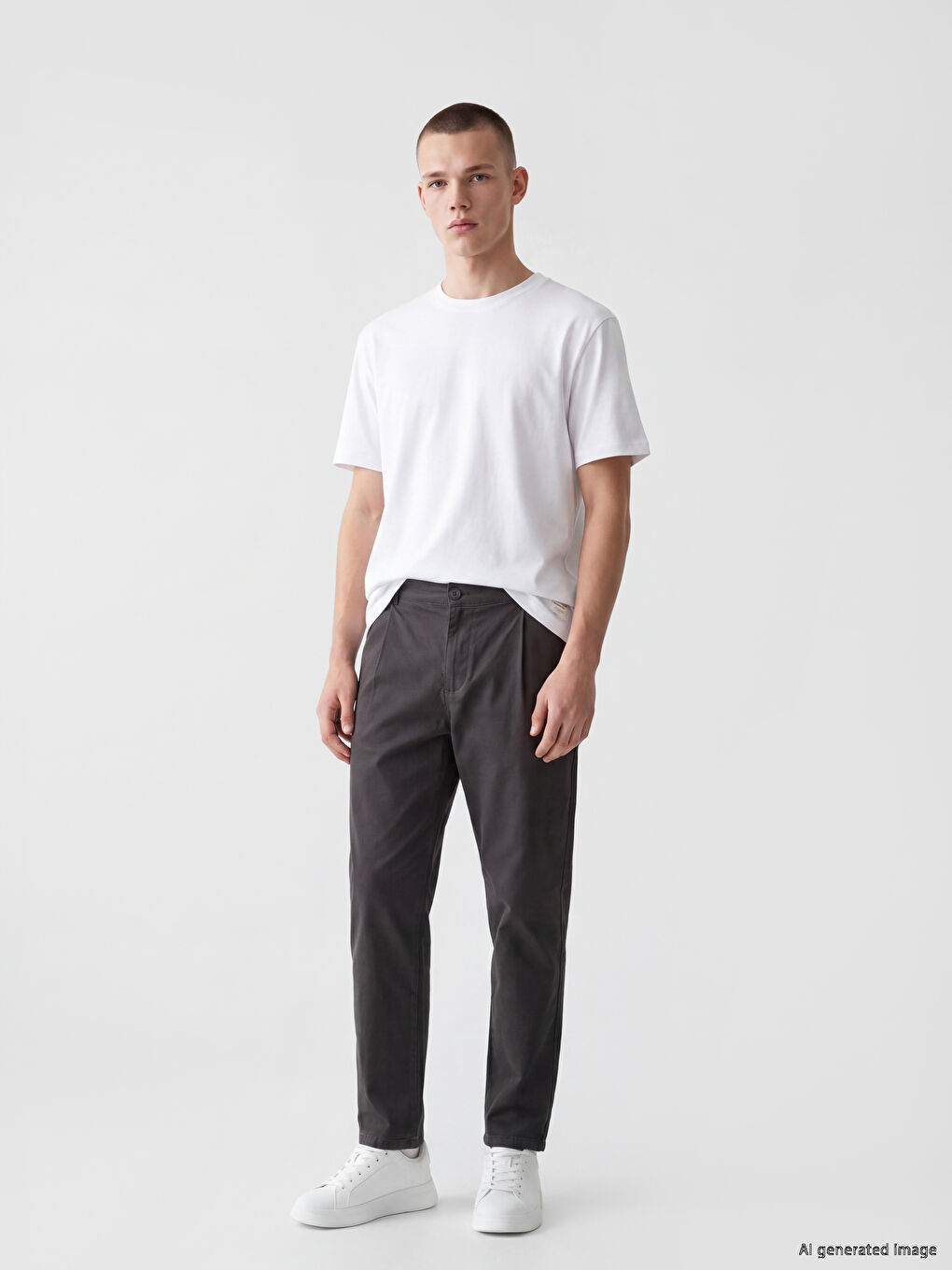 Standard Fit Twill Men's Trousers