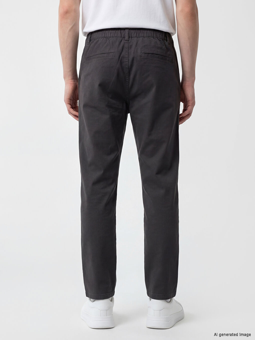 Standard Fit Twill Men's Trousers-3