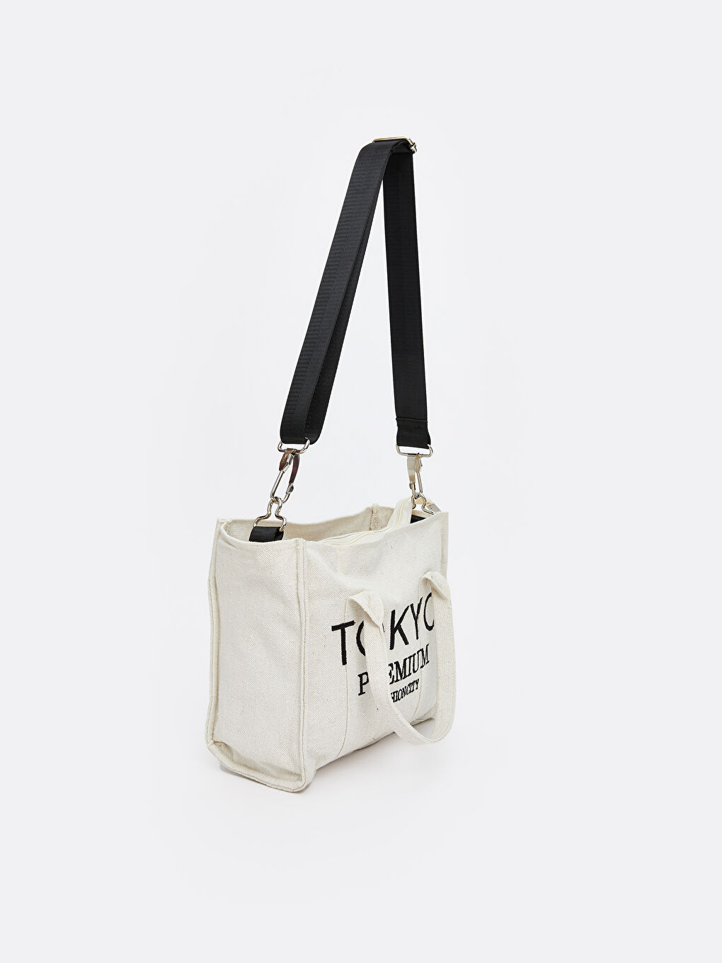 حقيبة كتف مطرزة نص للسيدات-1