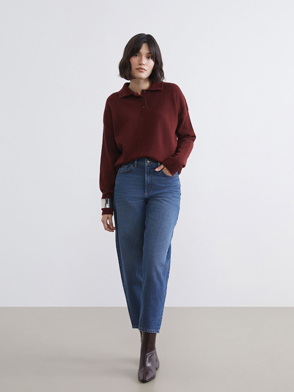 Woman BORDEAUX Sweater-1